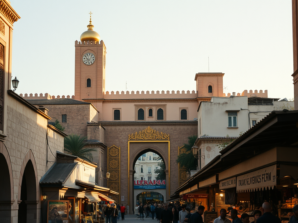 Discover Fez El Jdid: Explore the "New Fez" (though still ancient by most standards!), home to the expansive Royal Palace (Dar al-Makhzen) with its magnificent golden gates (view from outside only), the historic Jewish Quarter (Mellah), and the Grand Rue de Fes el Jdid market offering a more local shopping experience 1 voyagejtravels.blog