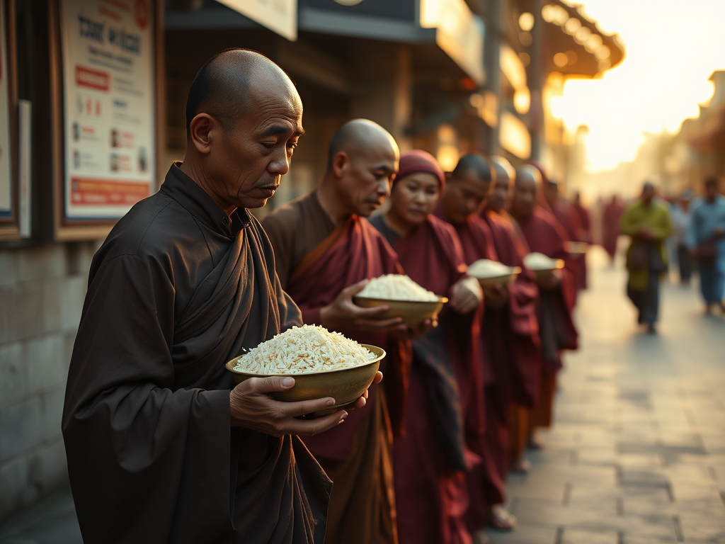 Witness the Sacred Alms Giving Ceremony (Tak Bat): 🌅 This daily dawn ritual is the spiritual pulse of the town. Hundreds of monks walk silently through the streets collecting sticky rice and other offerings from devout locals (and respectful visitors). Voyage JTravels Tip: Participate with reverence. Dress modestly (shoulders and knees covered), buy sticky rice from reputable local vendors (not overly commercial stalls), maintain silence, avoid flash photography, and never touch the monks. Observe from a respectful distance if not participating directly. It’s a deeply moving experience when done correctly. I remember my first time witnessing Tak Bat; the quiet dedication and communal spirit were truly humbling.