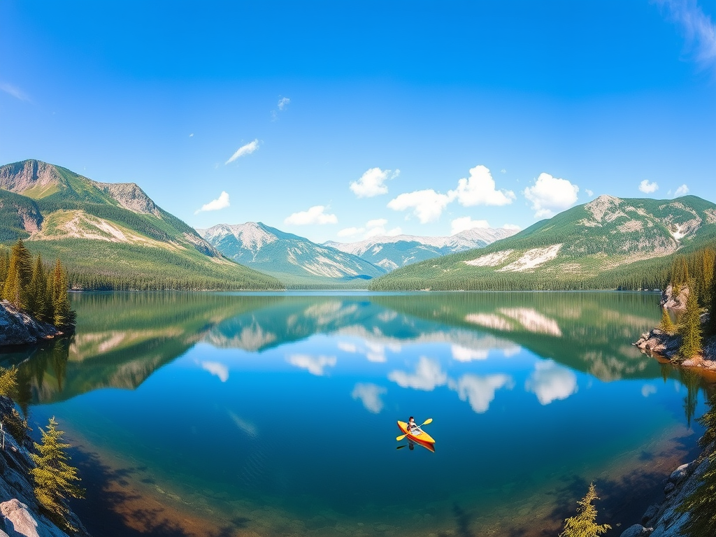 ![Featured Image: Panoramic view of Mirror Lake with Adirondack peaks in the background, Lake Placid, NY. Kayakers and hikers dot the scene under a blue summer sky.] voyagejtravels.blog