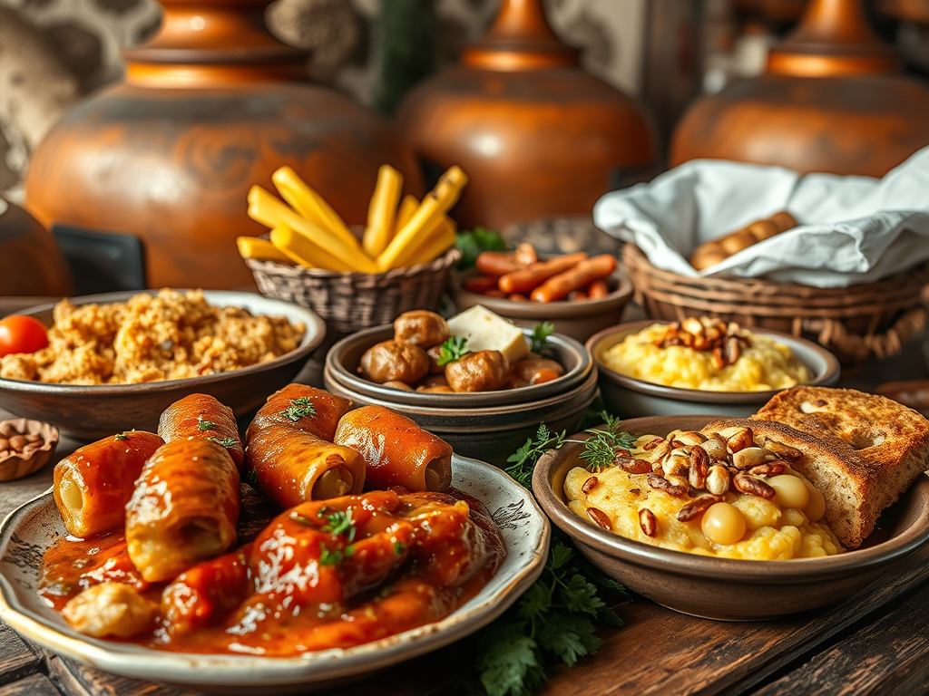 Hearty Flavors with History 🍲

Romanian cuisine is hearty and flavorful, and in Maramures, it maintains its traditional roots with dishes that have sustained mountain communities for centuries124. Local specialties include "sarmale" (cabbage rolls stuffed with minced meat and herbs), "mămăligă" (a polenta-like dish often served with cheese and sour cream), and "cozonac" (a sweet bread filled with nuts and cocoa)122.

What makes dining here special is the farm-to-table authenticity that trendy urban restaurants try so hard to recreate124. Many guesthouses serve meals prepared with ingredients grown in their gardens or sourced from neighbors122. Don't miss trying the local "horincă" – a double-distilled fruit brandy that locals insist is the purest spirit you'll ever taste (and they're probably right!)124. The traditional copper stills used to make this potent drink can still be found in villages like Sârbi https://linktr.ee/jtravels7