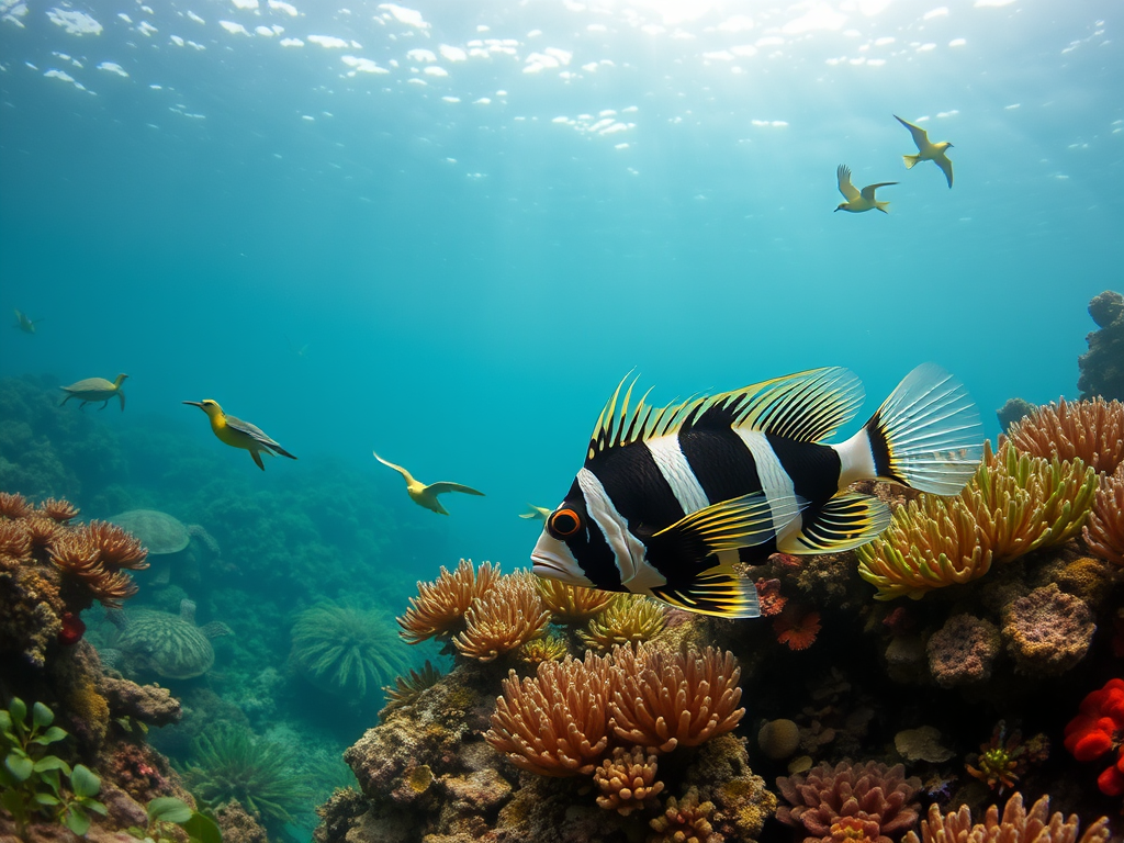 Wildlife Encounters in Pristine Nature 🦎

The Banggai Islands host remarkable biodiversity, both terrestrial and marine. The endemic Banggai cardinalfish, with its distinctive black and white stripes, can only be found in these waters7. Snorkeling and diving excursions provide opportunities to observe these rare fish in their natural habitat.

Endemic Species:
The islands support various endemic species, including the Peleng tarsier, a nocturnal primate found only in this region12. Birdwatching enthusiasts will discover numerous tropical species, while marine life includes sea turtles, various coral species, and tropical fish varieties. https://linktr.ee/jtravels7