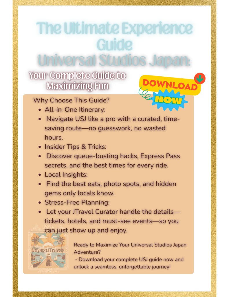 https://linktr.ee/jtravels7 Capture Instagram-worthy moments with the guide's comprehensive photography location guide1. Discover hidden photo spots, optimal lighting times, and composition tips that will make your Universal Studios Japan memories shine on social media.