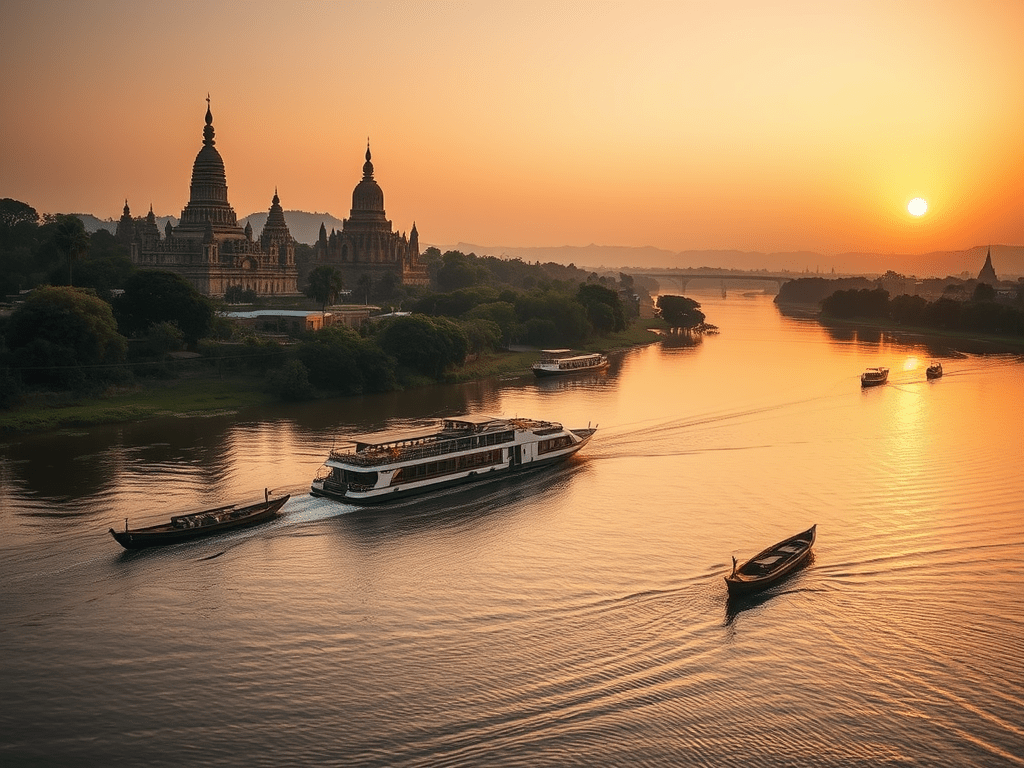 Tuesday Tales: Myanmar’s Irrawaddy River – Sailing Through Time’s Golden Current&nbsp;🌅